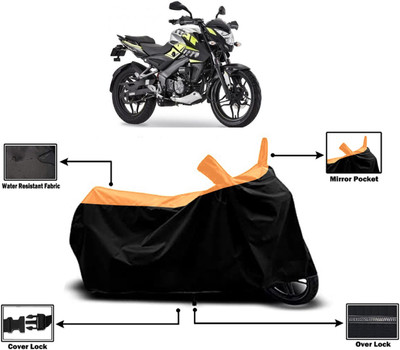Amexride Two Wheeler Cover for Bajaj(Pulsar NS-160 BS6, Orange)