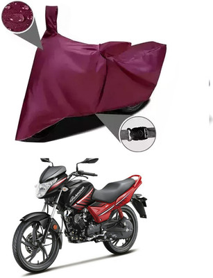 Mdstar Waterproof Two Wheeler Cover for Hero(Glamour, Maroon)