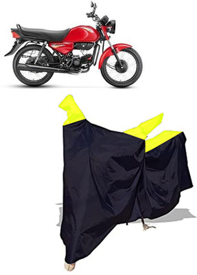 Amexride Two Wheeler Cover for Hero(HF Dawn BS6, Black, Yellow)