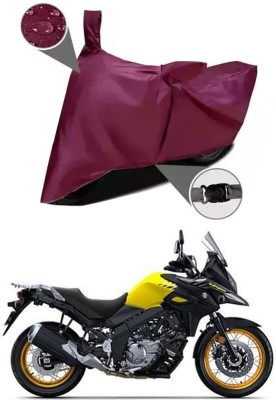 AASHTIK MART Two Wheeler Cover for Suzuki(V-Strom 650 XT, Maroon)