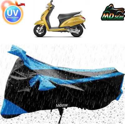 Mdstar Waterproof Two Wheeler Cover for Honda(Activa 5G, Blue, Black)