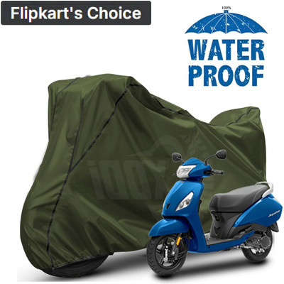 OliverX Waterproof Two Wheeler Cover for TVS(Jupiter, Green, Black)