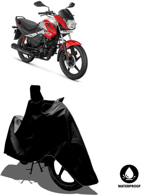 Amexride Waterproof Two Wheeler Cover for Hero(Passion Pro i3S, Black)