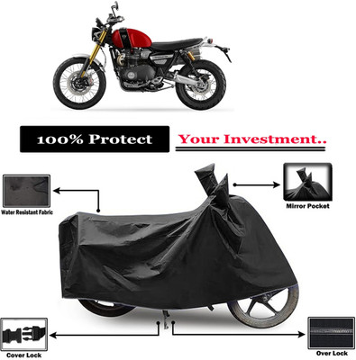Amexride Two Wheeler Cover for Triumph(Scrambler 1200, Black)