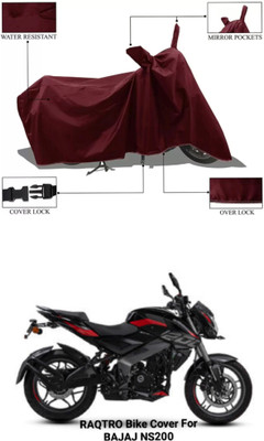 Mdstar Waterproof Two Wheeler Cover for Bajaj(Pulsar NS200 BS6, Maroon)