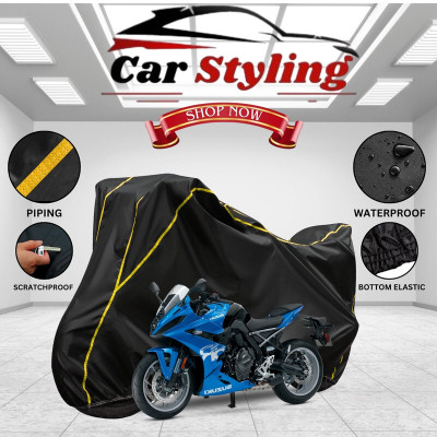 Car Styling Waterproof Two Wheeler Cover for Suzuki(GSX, Black, Yellow)