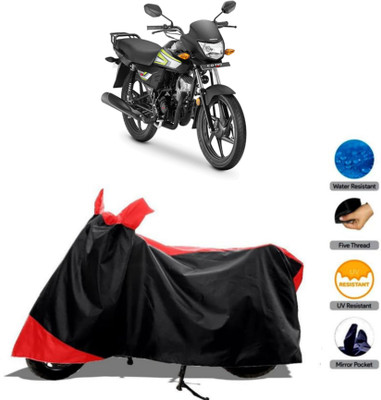 WMIZEXA Waterproof Two Wheeler Cover for Universal For Bike(CD 110 Dream, Red)