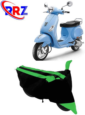 RRZ Waterproof Two Wheeler Cover for Vespa(Vespa VXL 125, Black, Green)
