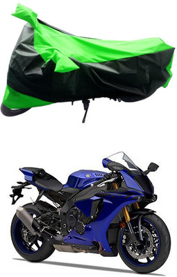 Mdstar Waterproof Two Wheeler Cover for Yamaha(YZF R1, Green, Black)
