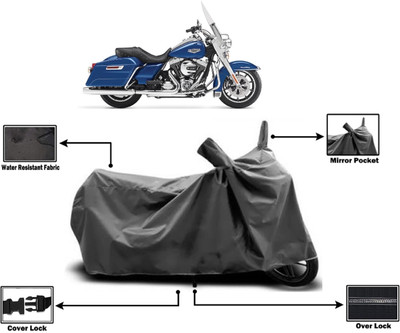 Amexride Two Wheeler Cover for Harley Davidson(Road King, Grey)