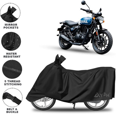 Y3H Waterproof Two Wheeler Cover for Royal Enfield(Hunter 350, Black)
