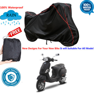 OliverX Waterproof Two Wheeler Cover for Vespa(SXL 125 BS6, Black)