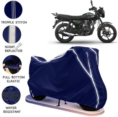 BOTAUTO Waterproof Two Wheeler Cover for Bajaj(CT 125X, Blue, White)