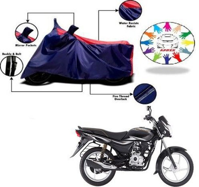 DeepShakshi AUTOMOTIVE Waterproof Two Wheeler Cover for Bajaj(Platina 100 DTS-i, Blue, Red)
