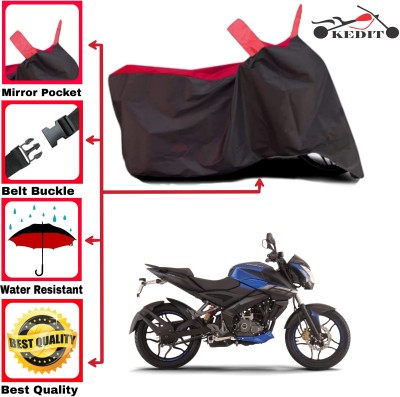 KEDIT Two Wheeler Cover for Bajaj(Pulsar NS-160, Red, Black)