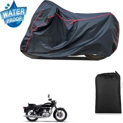 GOSHIV-car and bike accessories Waterproof Two Wheeler Cover for Royal Enfield(Bullet 350 Twinspark, Black)