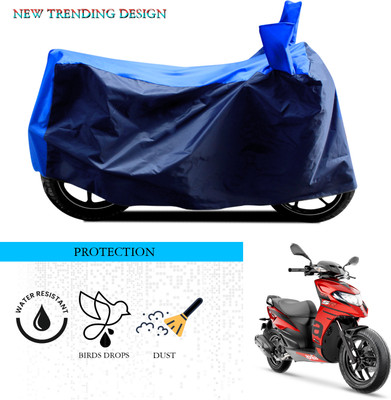 ANTHUB Waterproof Two Wheeler Cover for Aprilia(SR 125, Black, Blue)