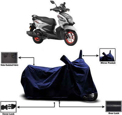 Amexride Two Wheeler Cover for Yamaha(Ray-ZR 125FI, Blue)