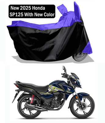Amexride Two Wheeler Cover for Honda(SP 125, Blue, Black)