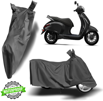 Autoinnovation Waterproof Two Wheeler Cover for Bajaj(Chetak, Grey)