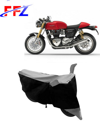 FFZ Waterproof Two Wheeler Cover for Triumph(Thruxton 1200 R, Black, Grey)