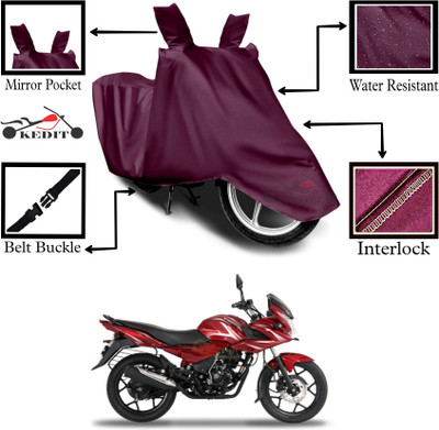 KEDIT Two Wheeler Cover for Bajaj(Discover 150 f, Maroon)