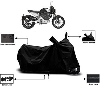 Amexride Two Wheeler Cover for Revolt(RV Cafe Racer BS6, Black)