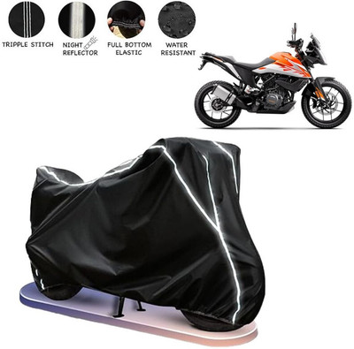 BOTAUTO Two Wheeler Cover for KTM(390 Adventure, Black, White)