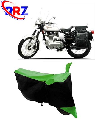 RRZ Waterproof Two Wheeler Cover for Royal Enfield(Machismo 500, Black, Green)