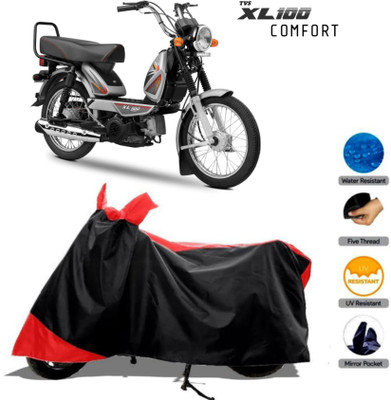 WMIZEXA Waterproof Two Wheeler Cover for TVS(XL 100 Comfort, Red)