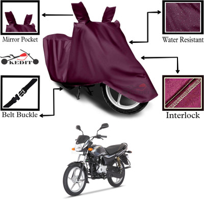 KEDIT Two Wheeler Cover for Bajaj(Platina 100 BS6, Maroon)