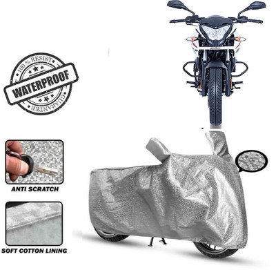 Autoinnovation Waterproof Two Wheeler Cover for Bajaj(Pulsar NS 160, Silver)