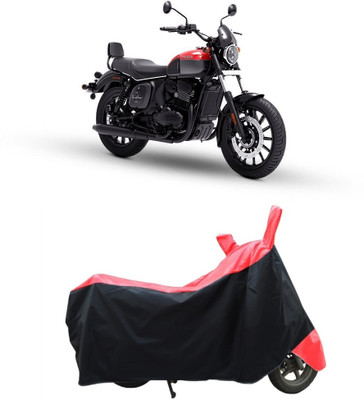 CRONEX Waterproof Two Wheeler Cover for Yezdi(Roadster, Black, Red)
