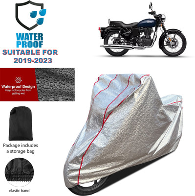 GOSHIV-car and bike accessories Waterproof Two Wheeler Cover for Royal Enfield(Bullet Electra Twinspark, Silver)