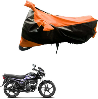 Mdstar Waterproof Two Wheeler Cover for Hero(Super Splendor, Black, Orange)