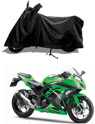GROFATIK Two Wheeler Cover for Kawasaki(Ninja 300, Black)