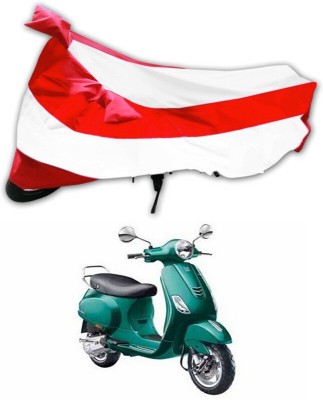 RWT Two Wheeler Cover for Piaggio(Vespa VXL, Red, White)