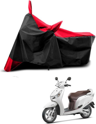 AASHTIK MART Two Wheeler Cover for Universal For Bike(Aviator, Red, Black)
