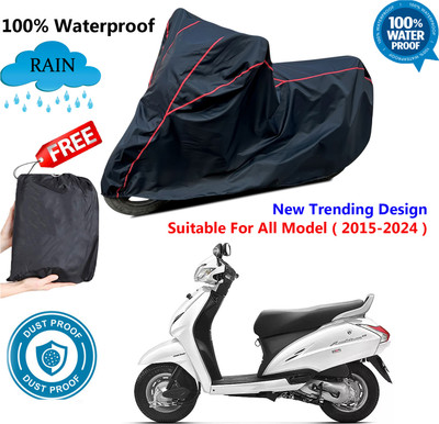 AutoGalaxy Waterproof Two Wheeler Cover for Honda(Activa 3G, Black, Red)