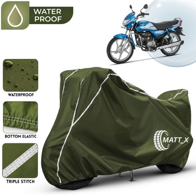 MATT_X Waterproof Two Wheeler Cover for Hero(HF Deluxe, Multicolor, Green, White)
