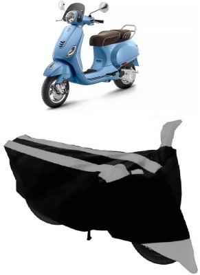 ABORDABLE Two Wheeler Cover for Vespa(Elegante 150, Black, Grey)