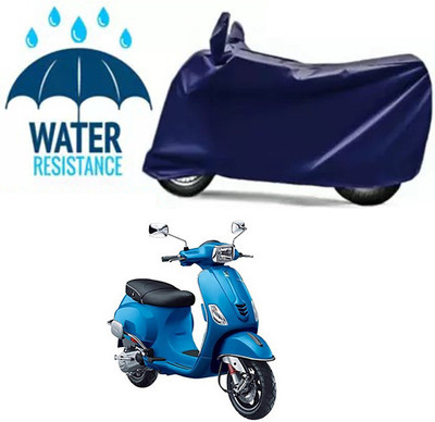 Mdstar Waterproof Two Wheeler Cover for Piaggio(Vespa LX 125, Blue)