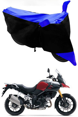 Mdstar Waterproof Two Wheeler Cover for Suzuki(V Strom 1000, Blue, Black)
