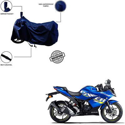 Furnish Flow Waterproof Two Wheeler Cover for Suzuki(Gixxer SF, Blue)