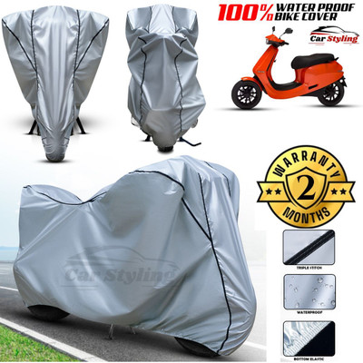 Car Styling Waterproof Two Wheeler Cover for Ola(Scooty, Black, Red)