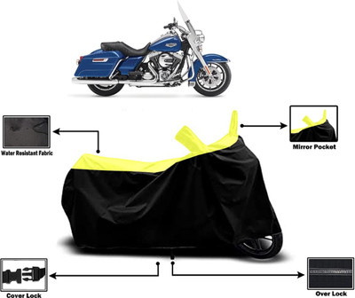 Amexride Two Wheeler Cover for Harley Davidson(Road King, Yellow)