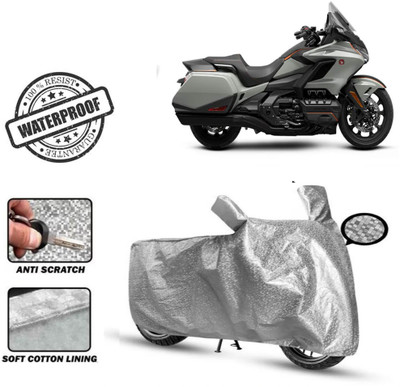Autoinnovation Waterproof Two Wheeler Cover for Honda(Gold Wing, Silver)