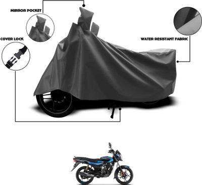 GOSHIV-car and bike accessories Waterproof Two Wheeler Cover for Bajaj(Platina 125, Grey)