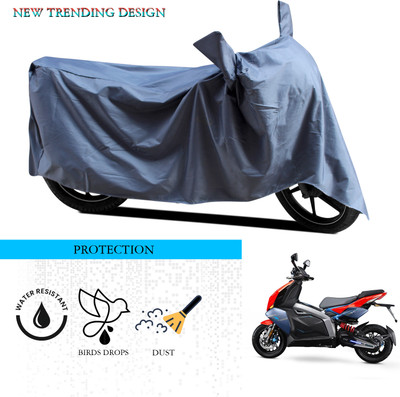 ANTHUB Waterproof Two Wheeler Cover for TVS(Creon, Grey)
