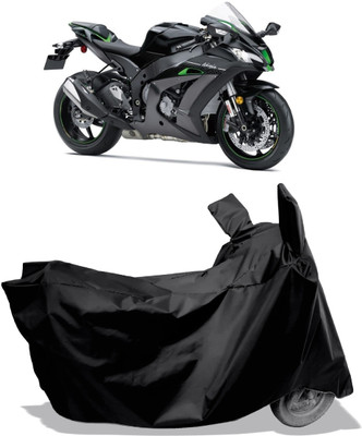 Amexride Two Wheeler Cover for Kawasaki(Ninja ZX-10R SE BS6, Black)